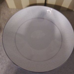 Grace Fine China "Concerto Vegetable Serving 9 3/8" Bowl White Silver Trim Japan